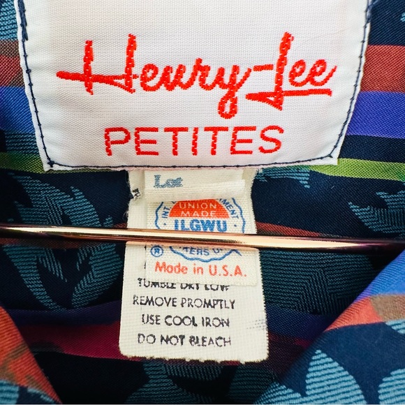 Vintage Henry Lee 90s Long Sleeved Midi Shirt Dress with Pockets made in USA - Picture 9 of 12